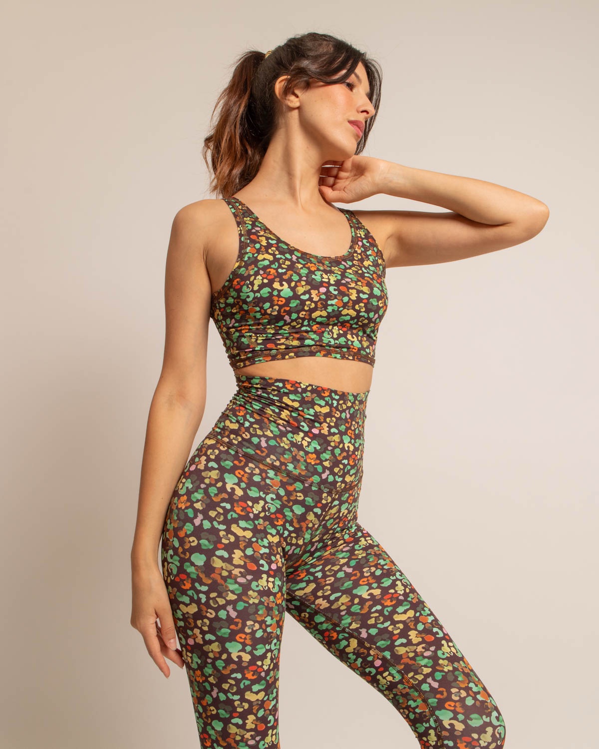 Legging MATT léopard marron chocolat – Image 2