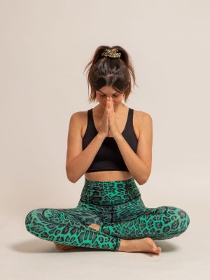 Legging-MATT-léopard Vert