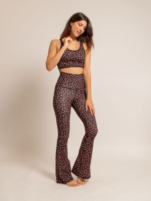 Pantalon patte d’eph DELPH  petit pois